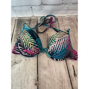 SHADE & SHORE Women’s Tropical Bikini Top / Size: 34B